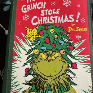 Loungefly Green Dr. Seuss Snowflake Embossed Tote with Red Logo Plaque